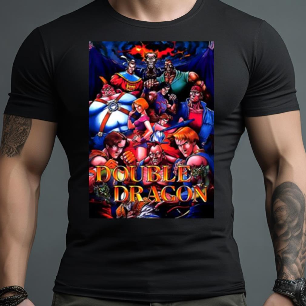 Double Dragon Retro Cover Artwork Vector Shirt