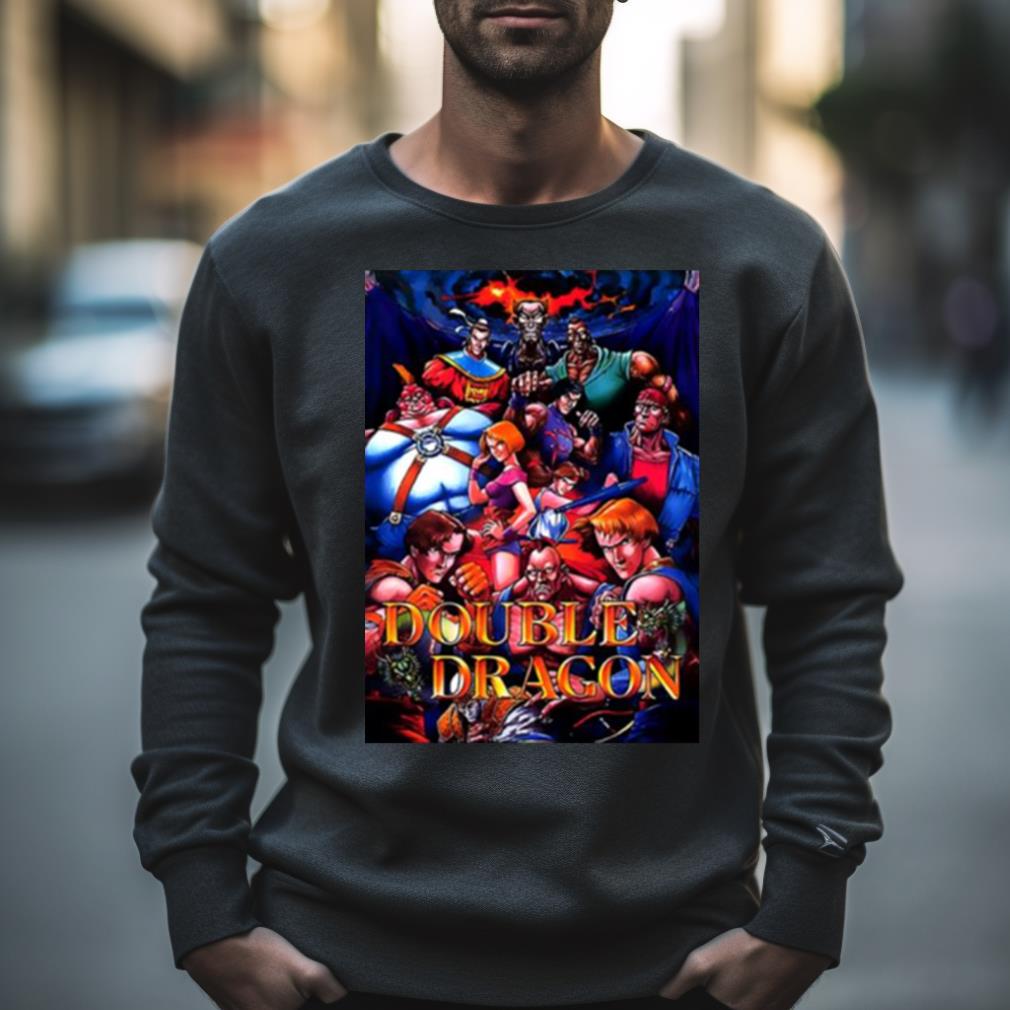 Double Dragon Retro Cover Artwork Vector Shirt