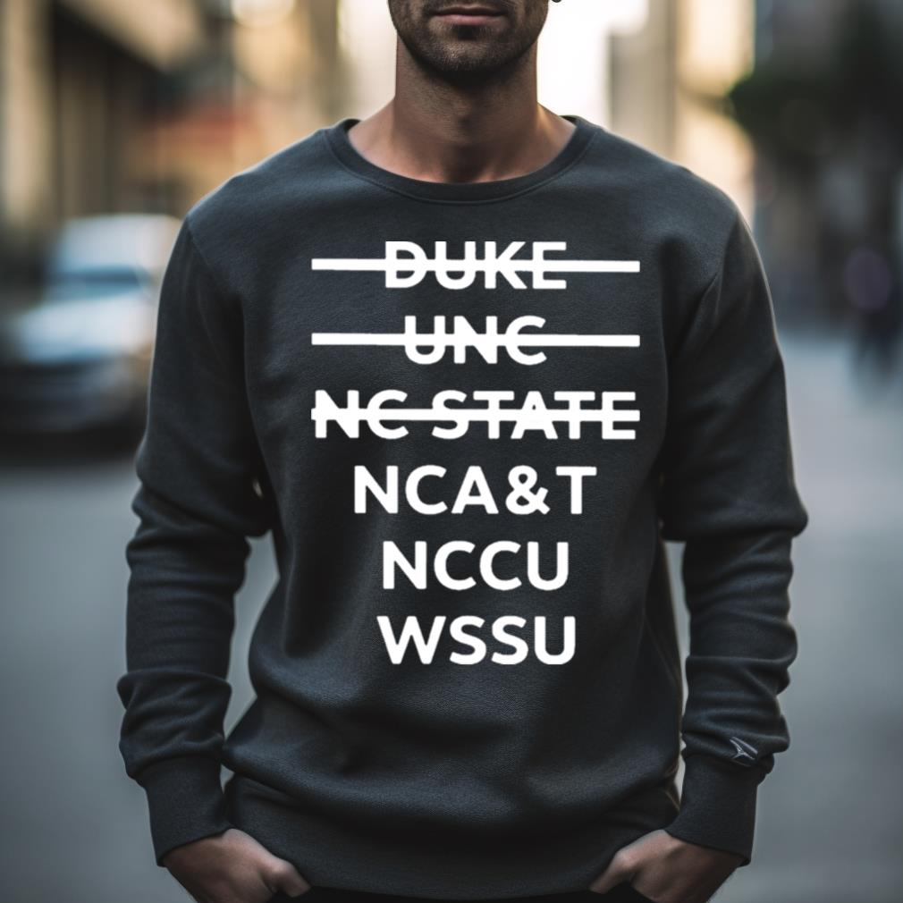 Duke Unc Nc State Ncat Nccu Wssu Shirt