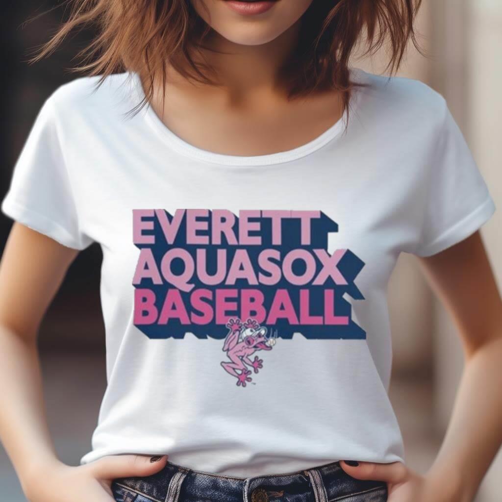 Everett Aquasox Baseball Pink Shirt Everett Aquasox Baseball Pink Shirt