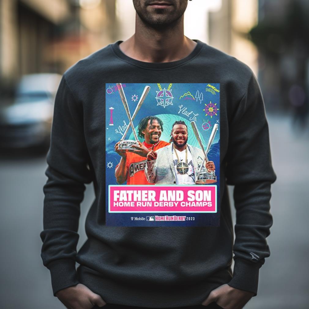 Father And Son Home Run Derby Champs Vlad Guerrero Jr Champions HR Derby  2023 T-Shirt - Binteez