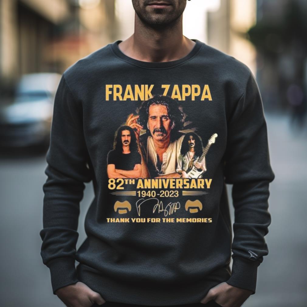 Frank Zappa 82Th Anniversary 1940 2023 Signature Thank You For The Memories Shirt