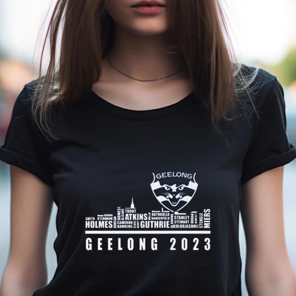 Geelong Cats 2023 Season Team Players Names In City Shirt