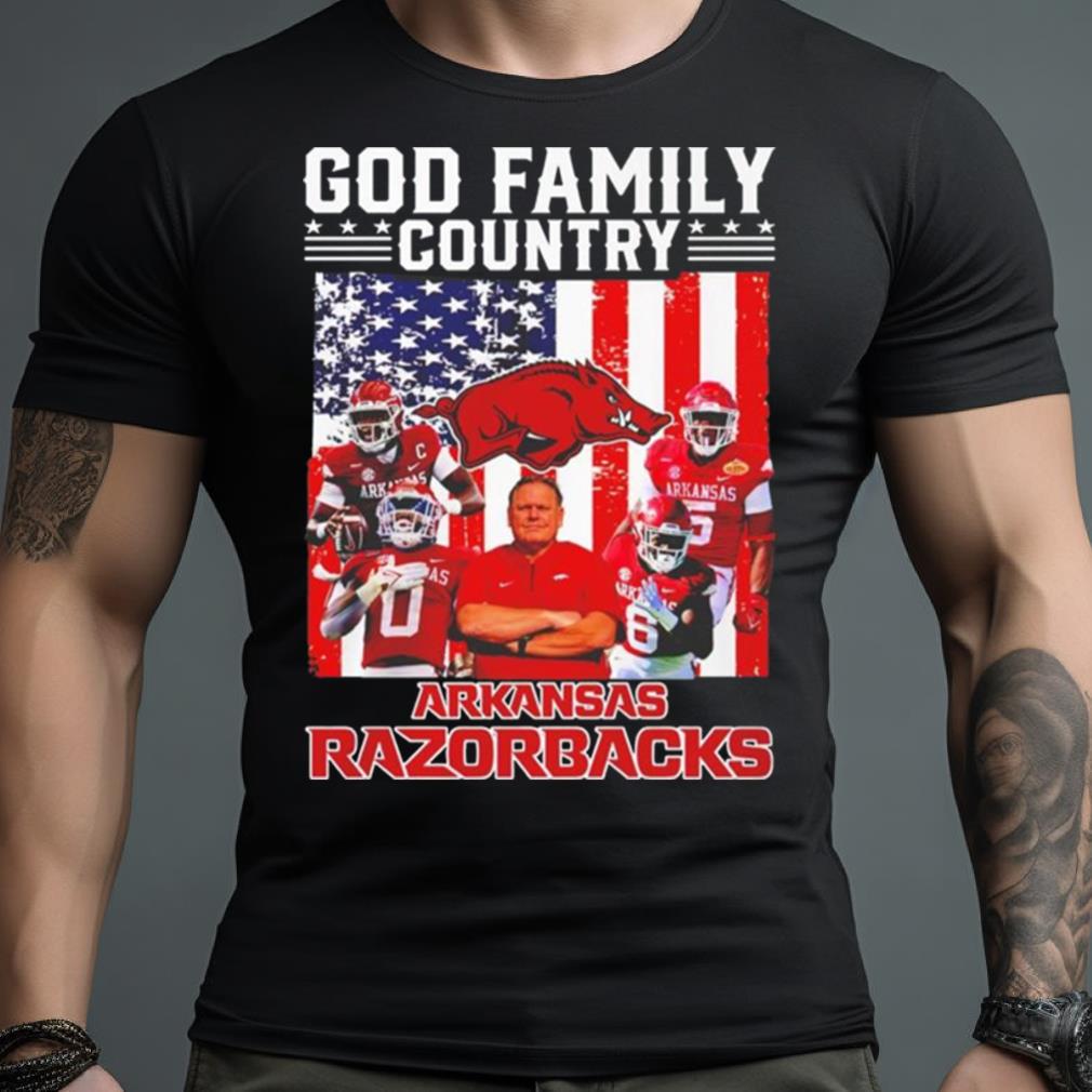 God Family Country Arkansas Razorbacks 2023 Shirt