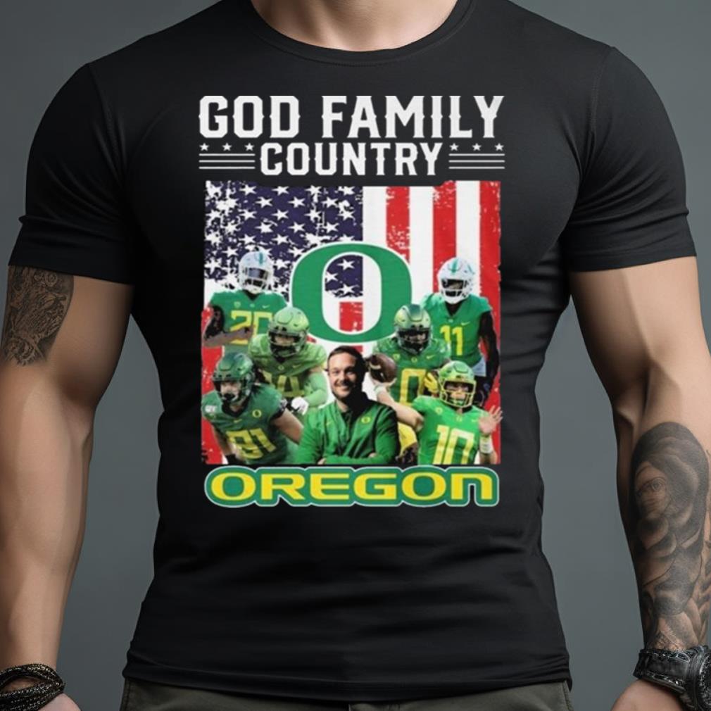 God Family Country Oregon Ducks Usa Flag 2023 Shirt