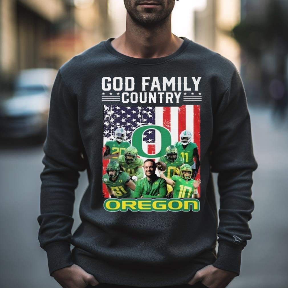 God Family Country Oregon Ducks Usa Flag 2023 Shirt