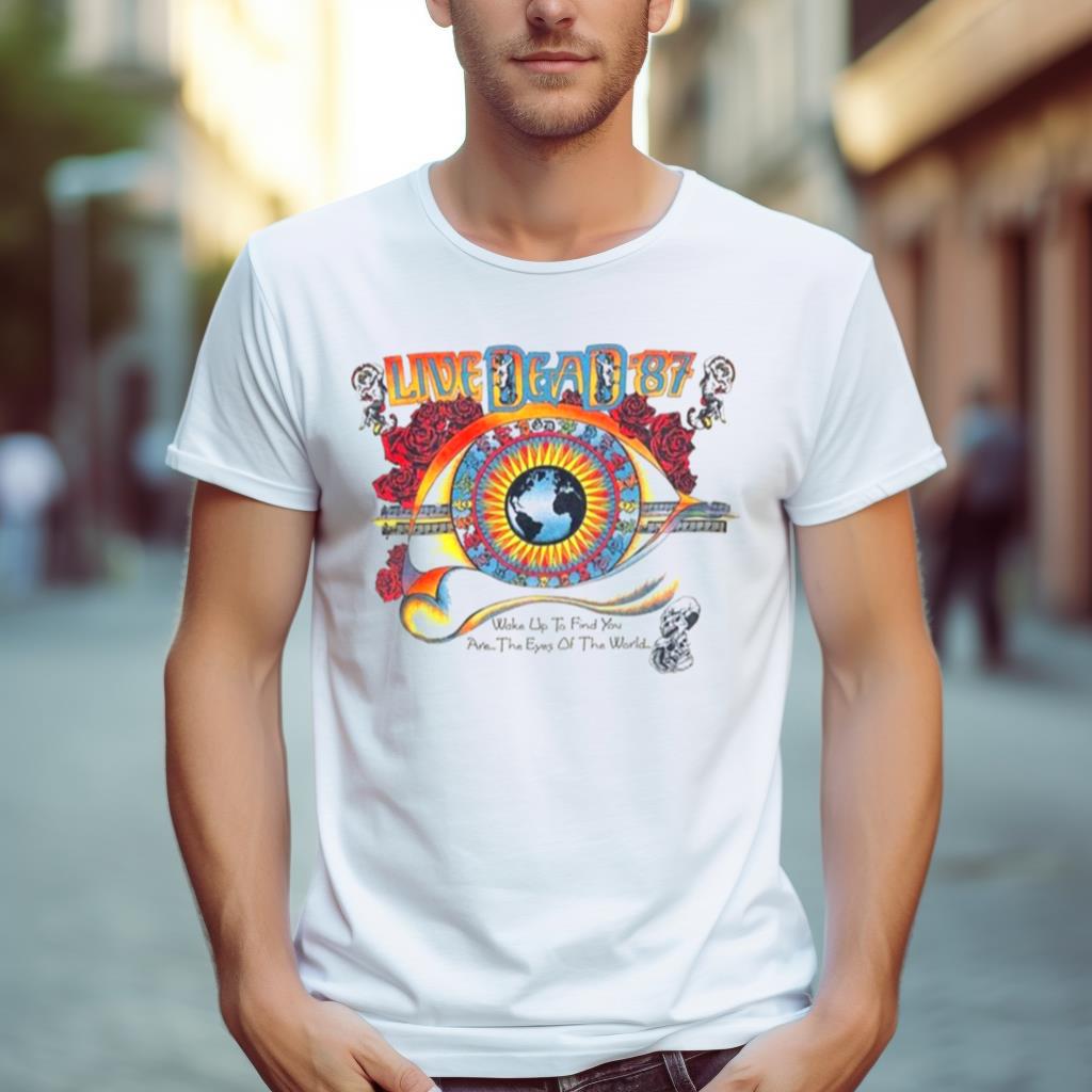 Grateful Dead 1987 Tour Eyes Of The World Lot With Tour Stops T Shirt