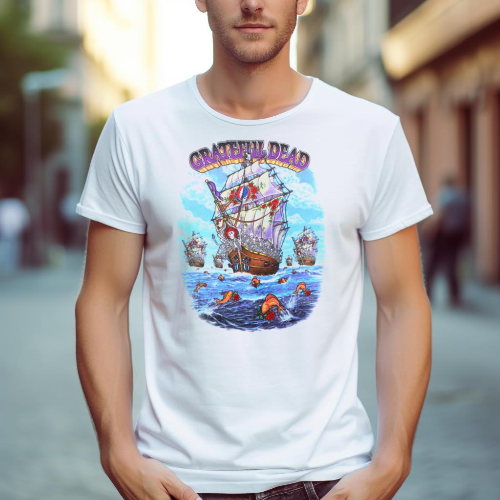 Grateful Dead 1993 Ship Of Fools Artwork By Rich Normandin T Shirt