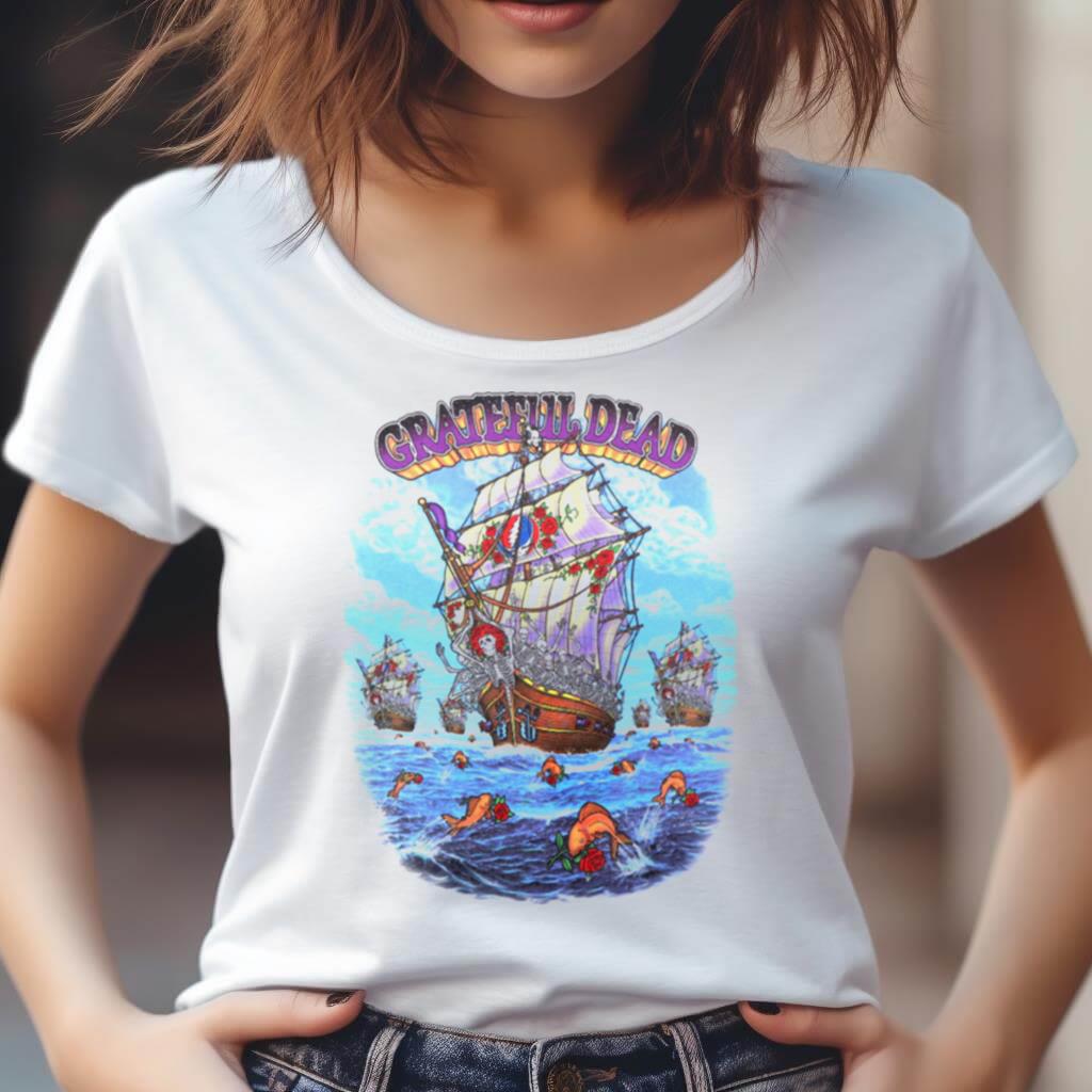 Grateful Dead 1993 Ship Of Fools Artwork By Rich Normandin T Shirt Grateful Dead 1993 Ship Of Fools Artwork By Rich Normandin T Shirt