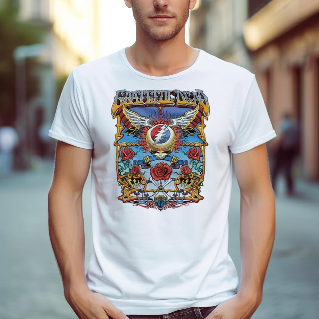Grateful Dead Flying Syf White Athletic 2023 T Shirt