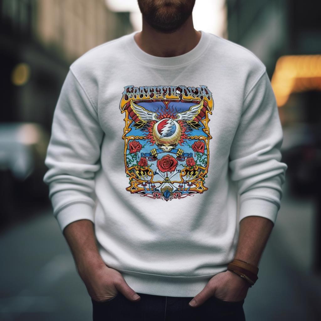 Grateful Dead Flying Syf White Athletic 2023 T Shirt