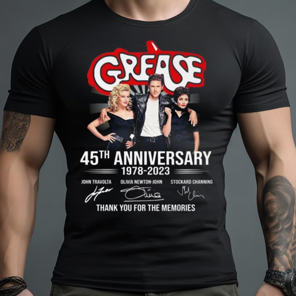 Grease 45Th Anniversary 1978 – 2023 Thank You For The Memories Signatures T Shirt