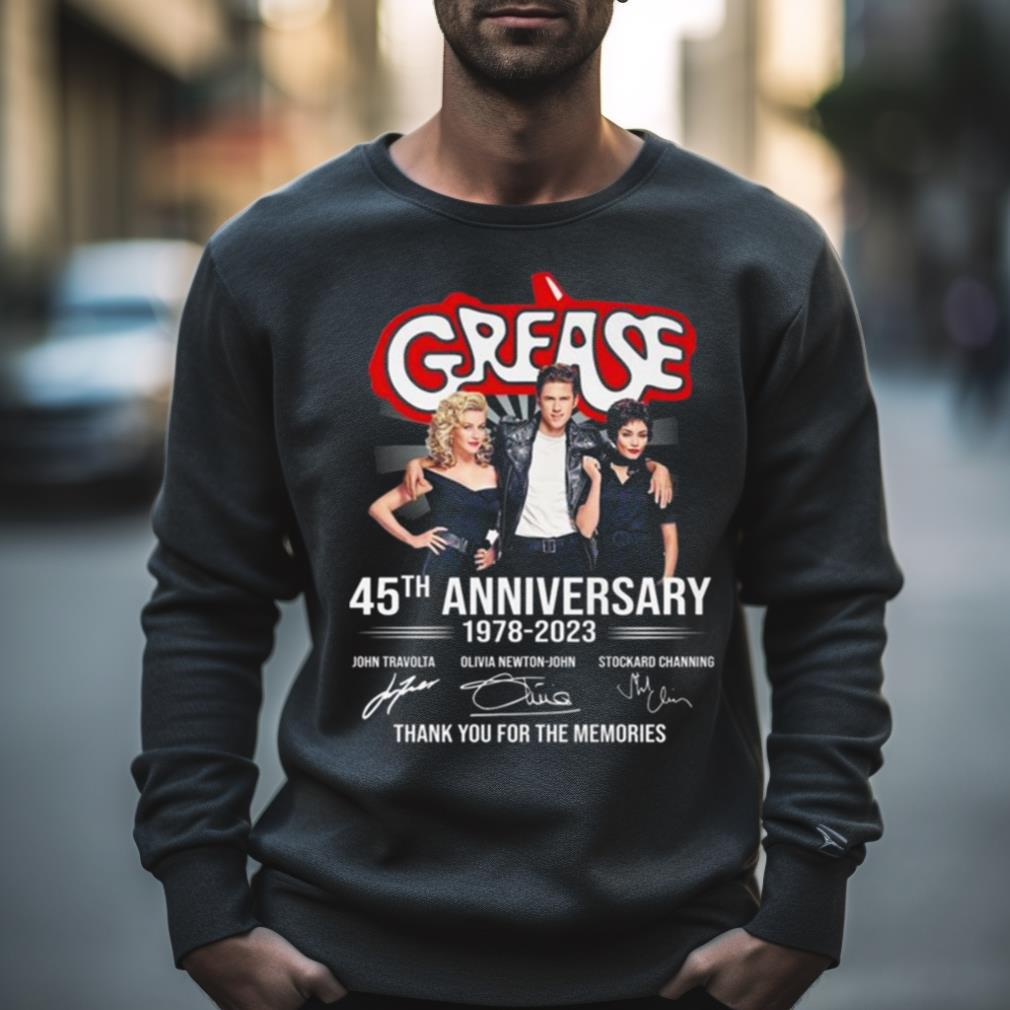 Grease 45Th Anniversary 1978 – 2023 Thank You For The Memories Signatures T Shirt
