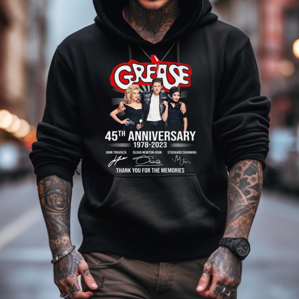Grease 45Th Anniversary 1978 – 2023 Thank You For The Memories Signatures T Shirt Grease 45Th Anniversary 1978 – 2023 Thank You For The Memories Signatures T Shirt
