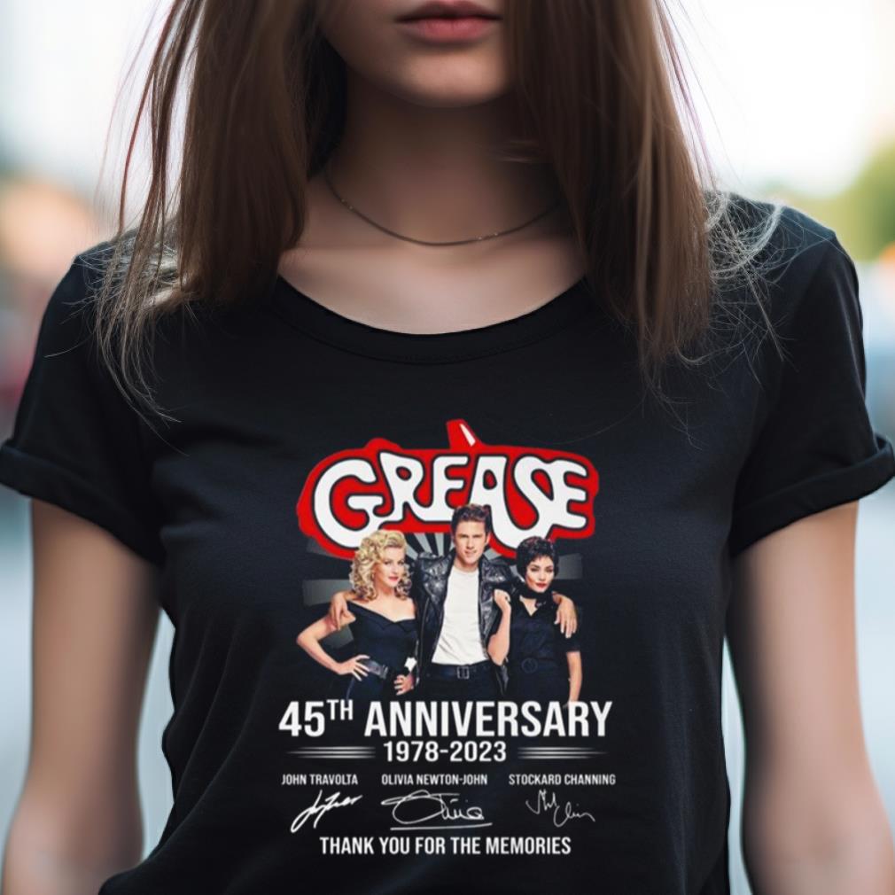 Grease 45Th Anniversary 1978 – 2023 Thank You For The Memories Signatures T Shirt Grease 45Th Anniversary 1978 – 2023 Thank You For The Memories Signatures T Shirt