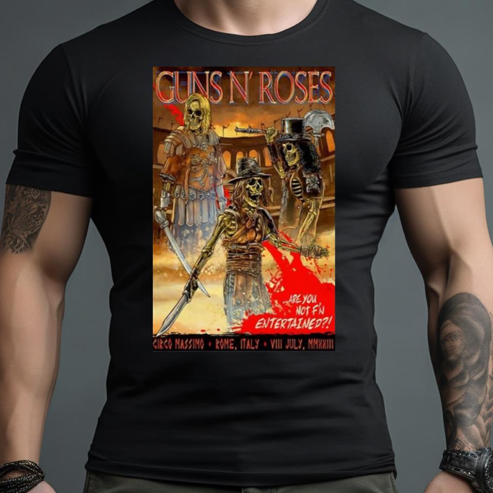 Guns N’ Roses July 08, 2023 Rome It Event Poster Shirt
