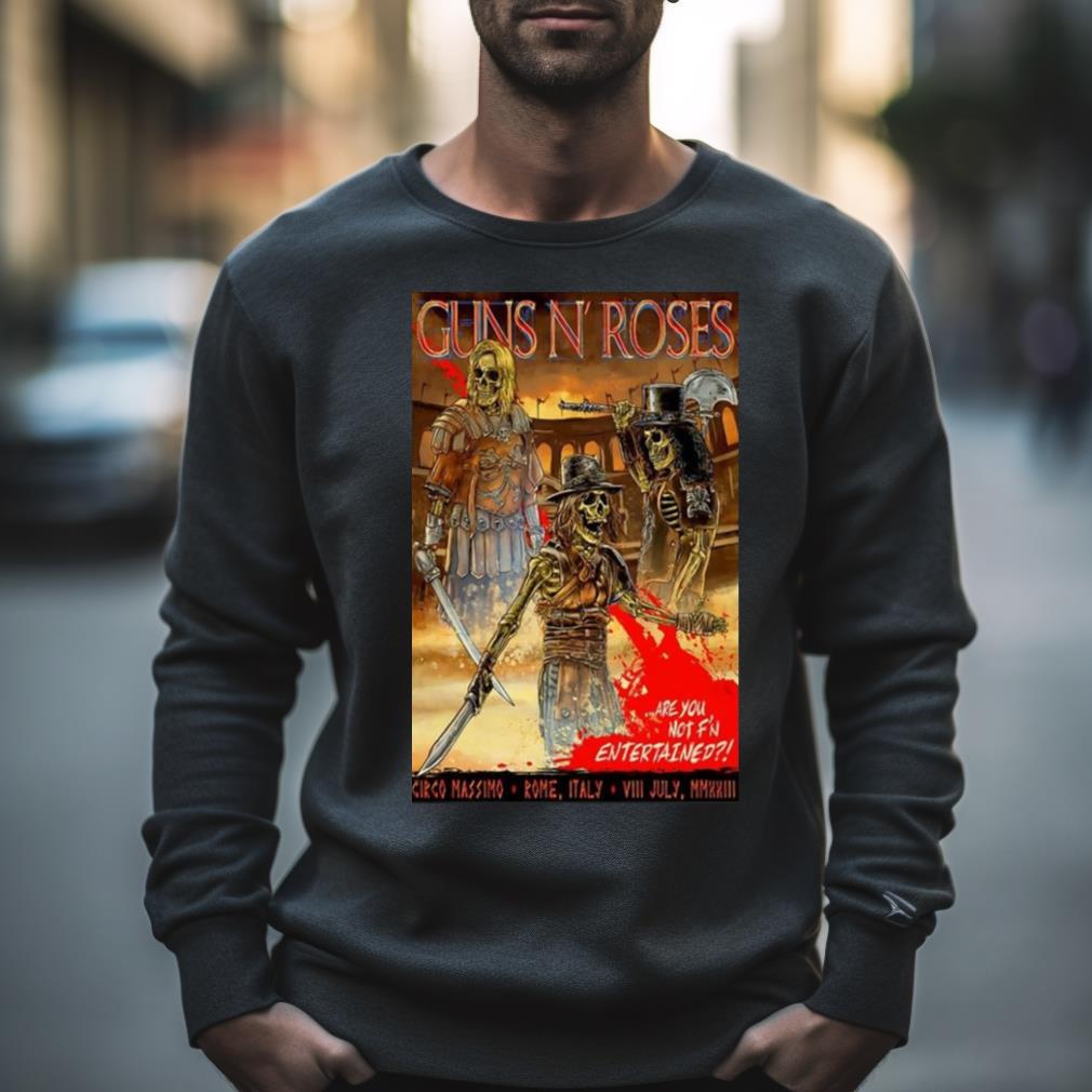 Guns N’ Roses July 08, 2023 Rome It Event Poster Shirt
