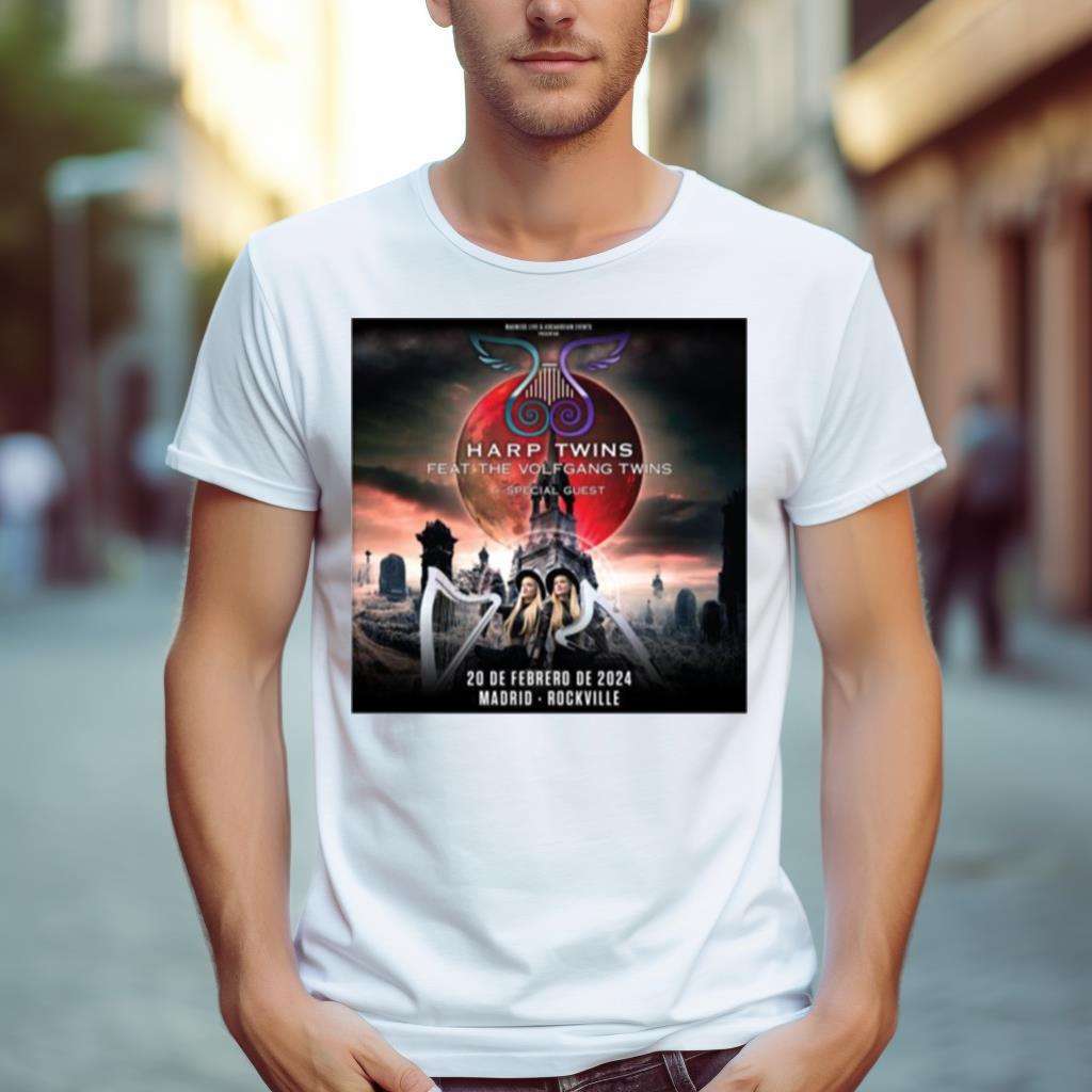 Harp Twins Feat The Volfgang Twins Madrid Rockville 2024 Shirt