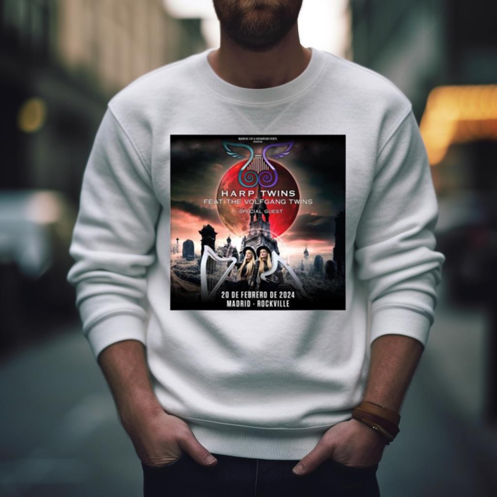 Harp Twins Feat The Volfgang Twins Madrid Rockville 2024 Shirt