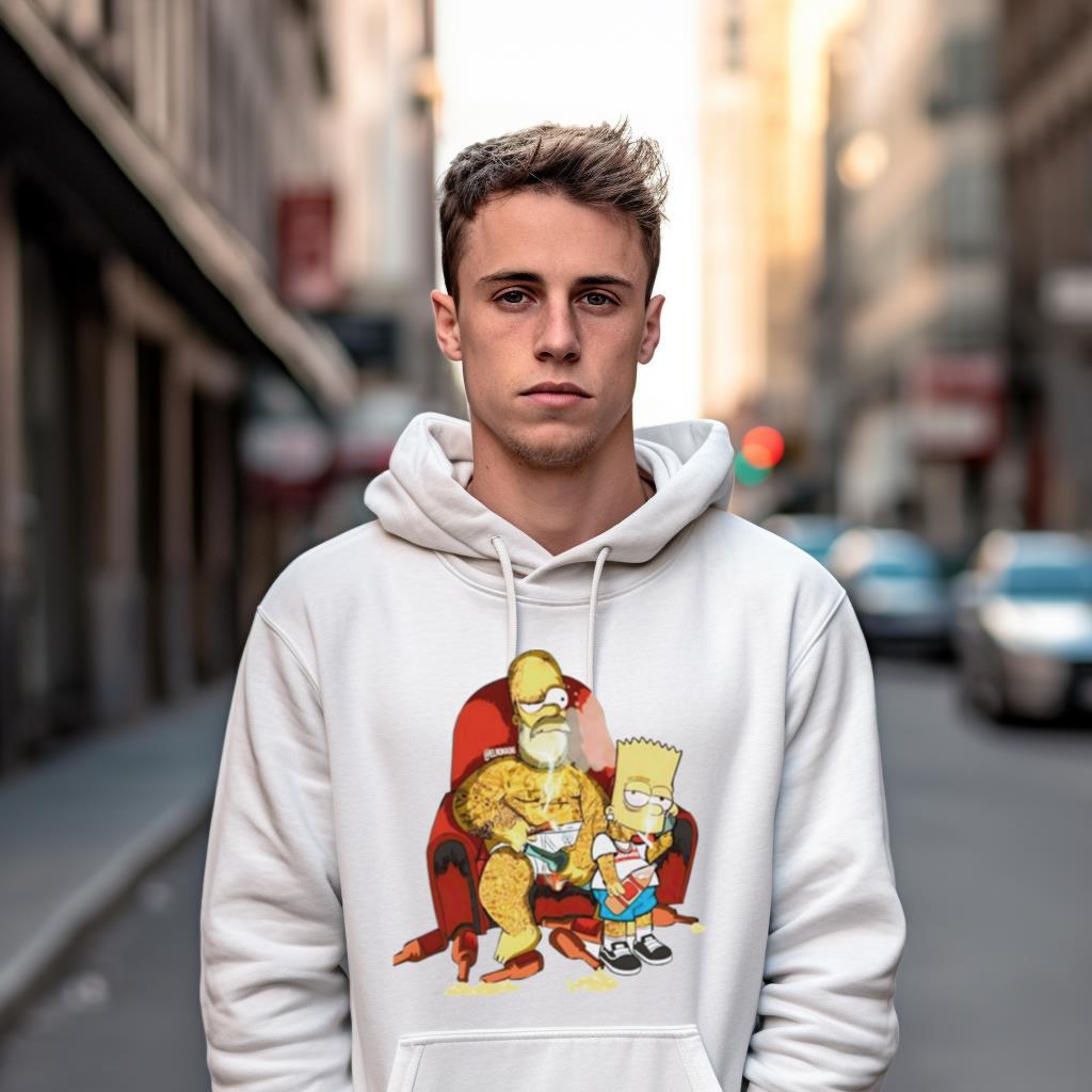 Homer Simpson And Bart Simpson Gangster Shirt Hersmiles