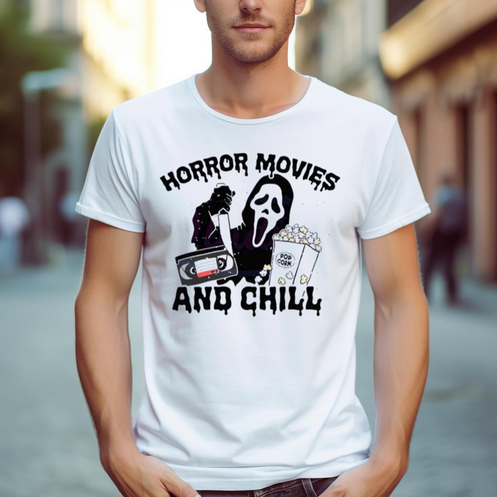 Horror Movies And Chill Svg Halloween Ghost Shirt