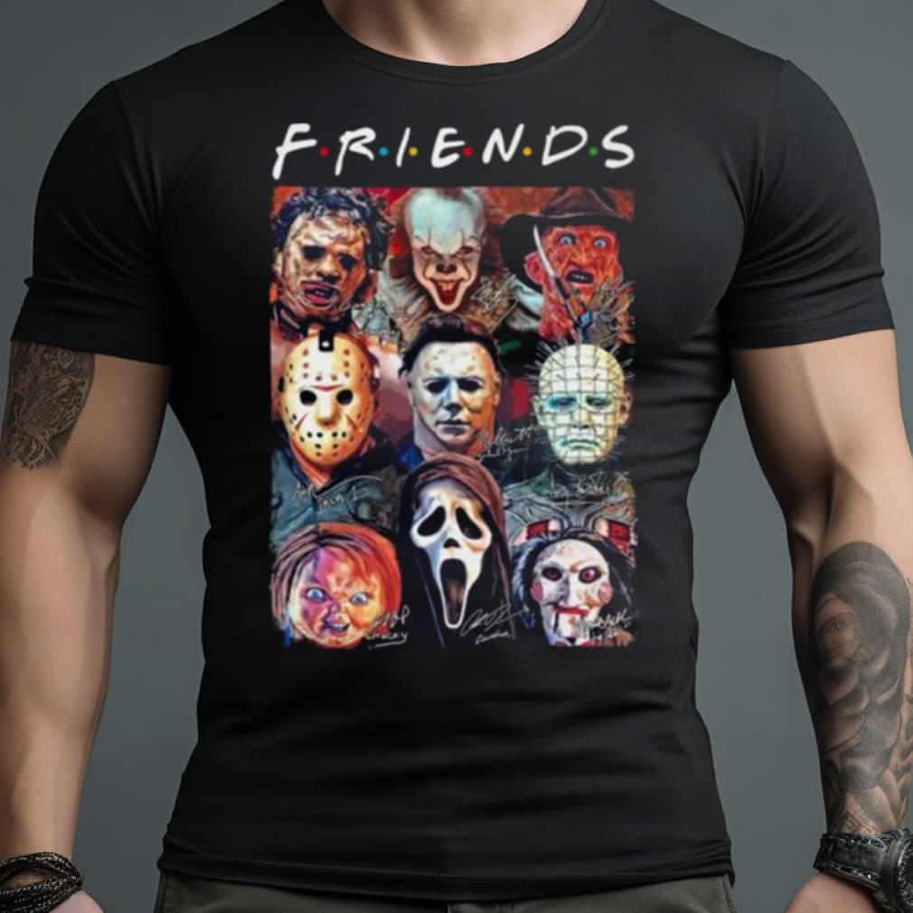Horror Movies Friends Halloween Signatures 2023 Shirt