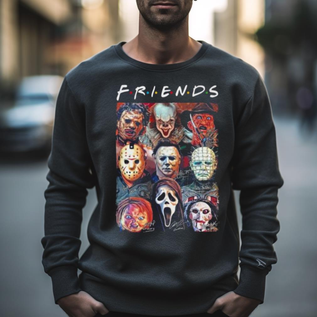 Horror Movies Friends Halloween Signatures 2023 Shirt