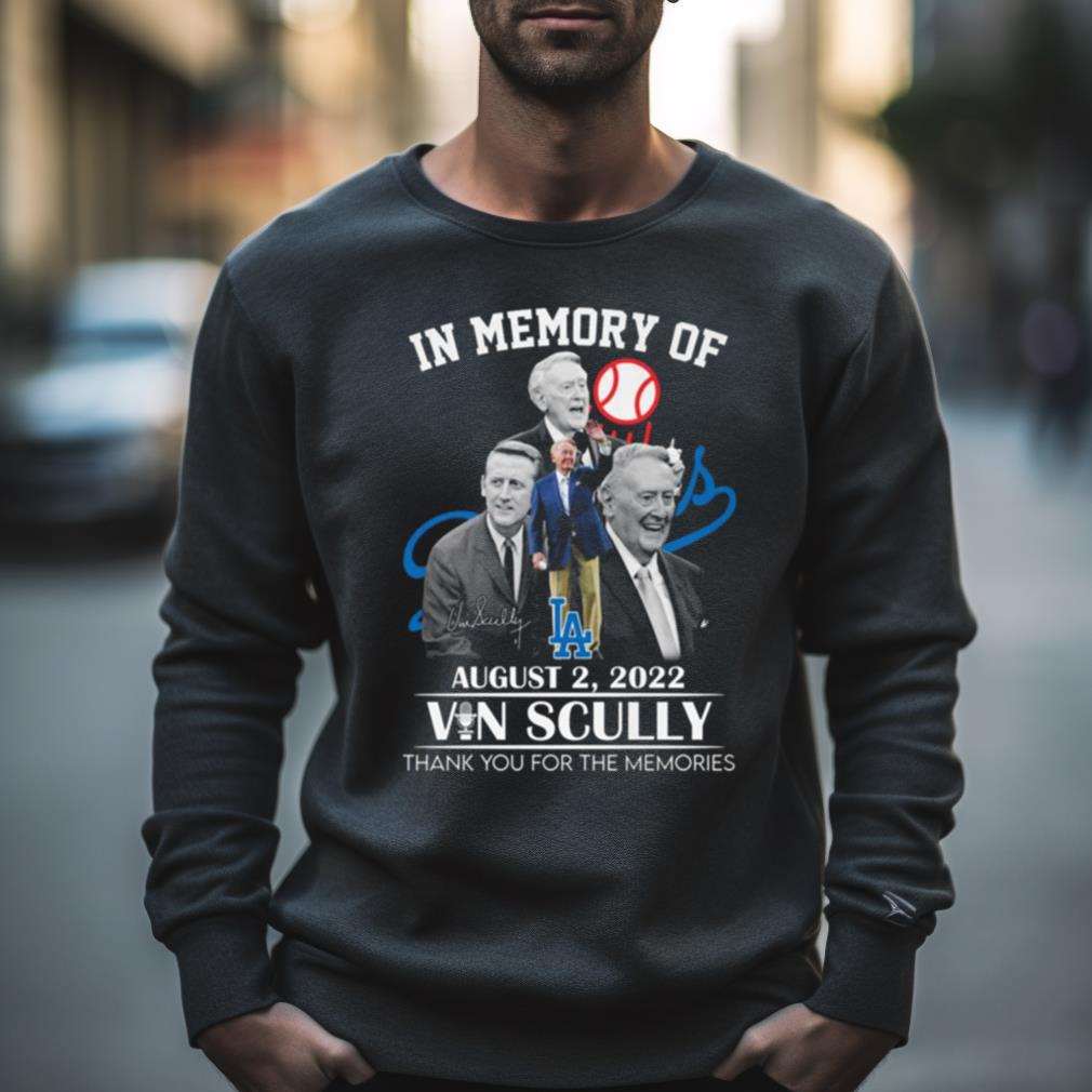 In Memories Of August 2 2023 Vin Scully Thank You For The Memories Shirt