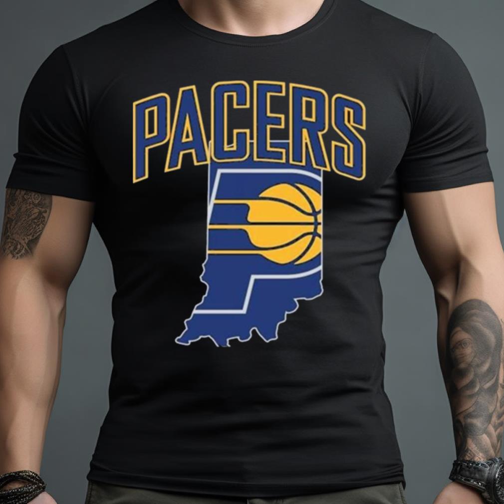 Indiana Pacers Basketball Map Logo 2023 Shirt
