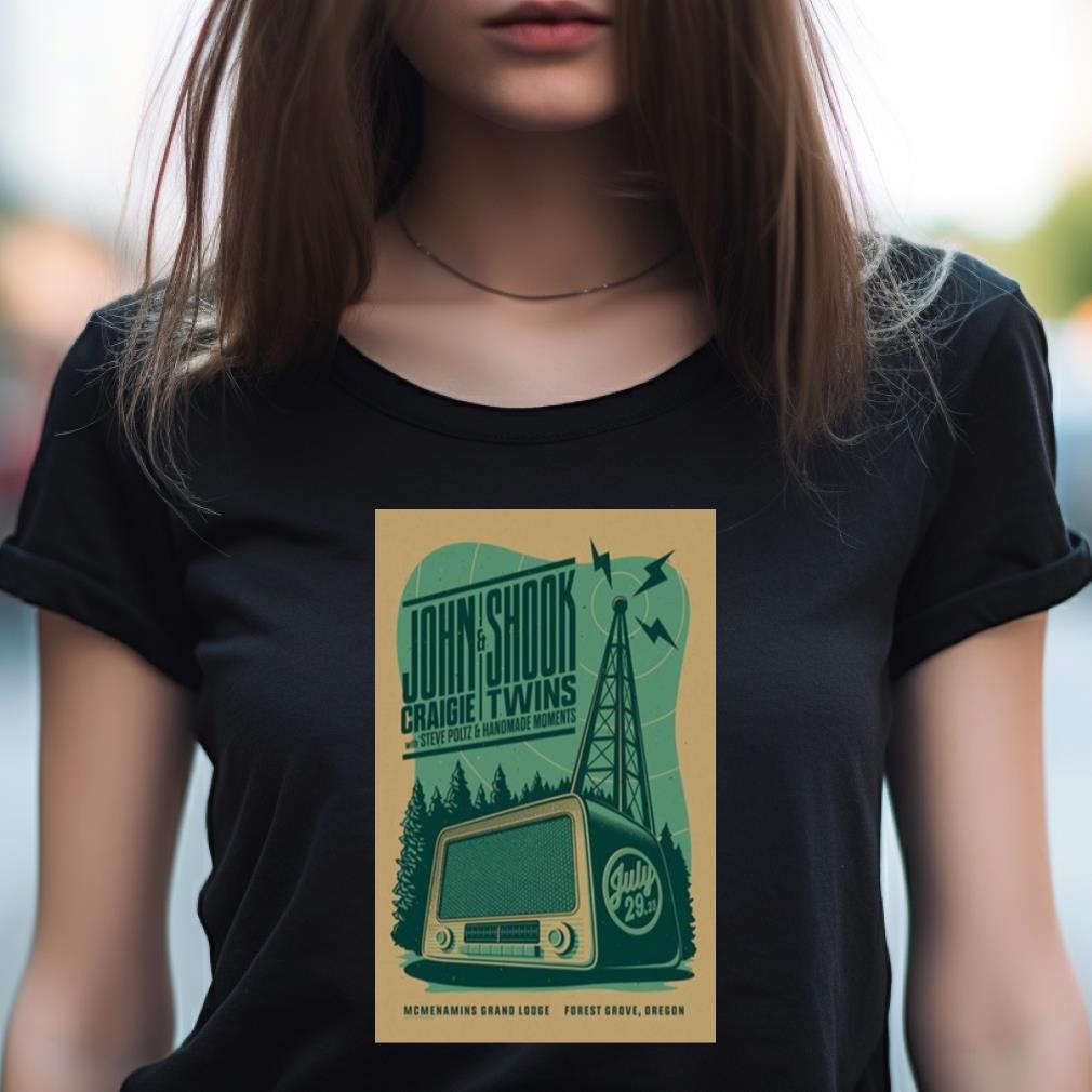 John Craigie & Shook Twins Forest Grove Oregon Jul 29 2023 Poster Shirt John Craigie & Shook Twins Forest Grove Oregon Jul 29 2023 Poster Shirt