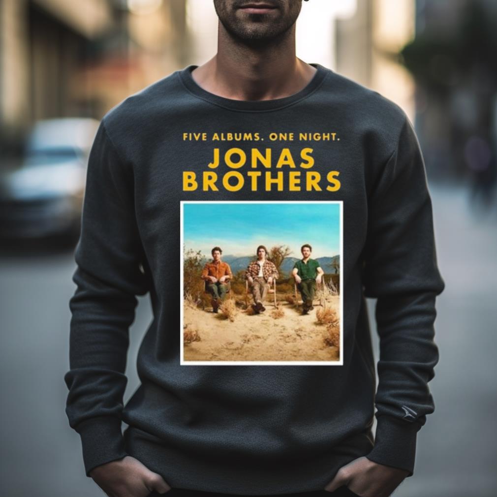 Jonas Brothers Five Albums One Night The Tour 2023 Shirt Jonas Brothers Five Albums One Night The Tour 2023 Shirt