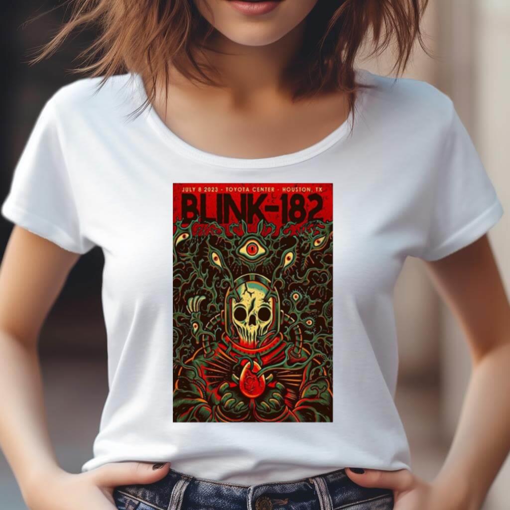 July 8 2023 Blink 182 Toyota Center Houston Poster Shirt July 8 2023 Blink 182 Toyota Center Houston Poster Shirt