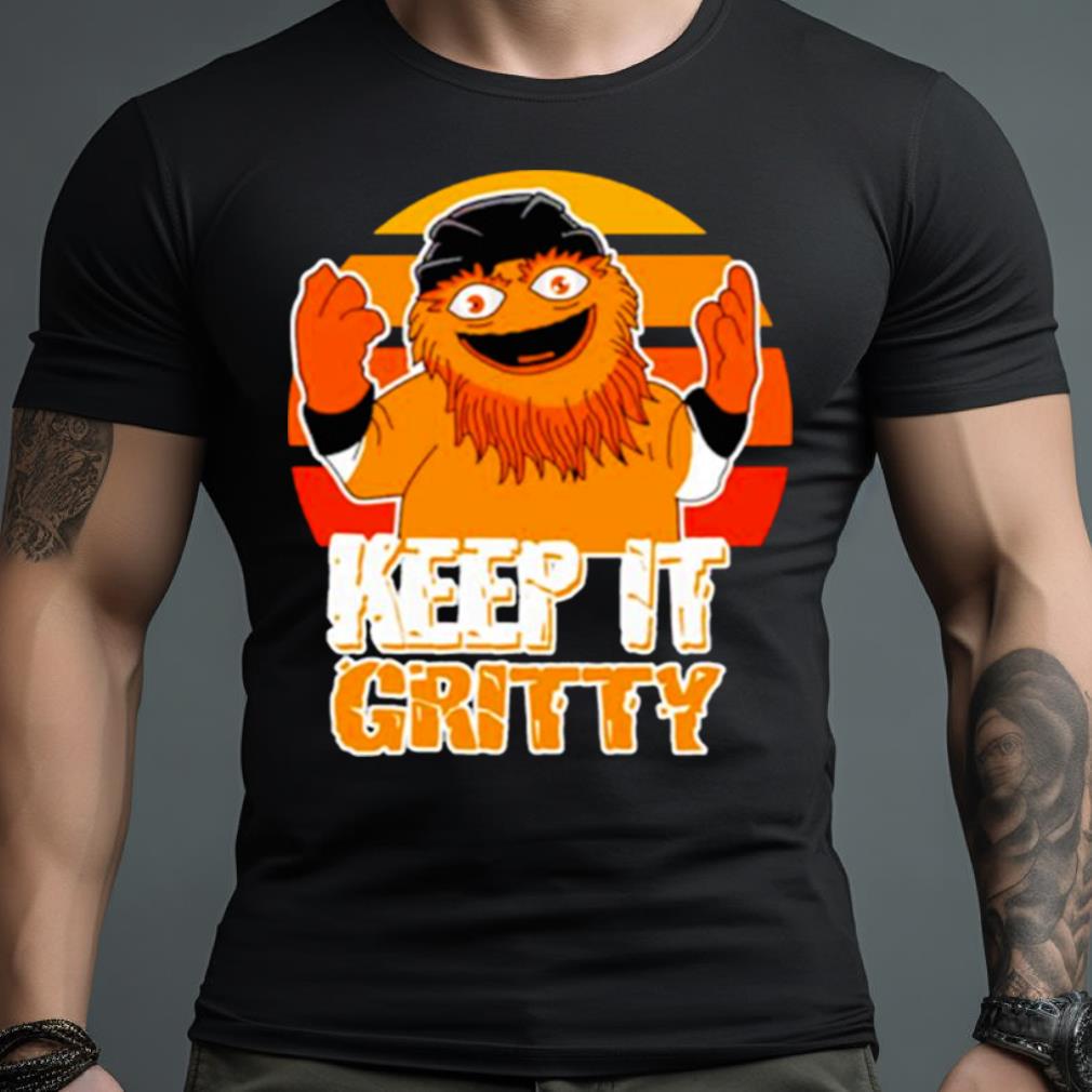Keep It Gritty Retro Hockey Mascot Vintage Shirt