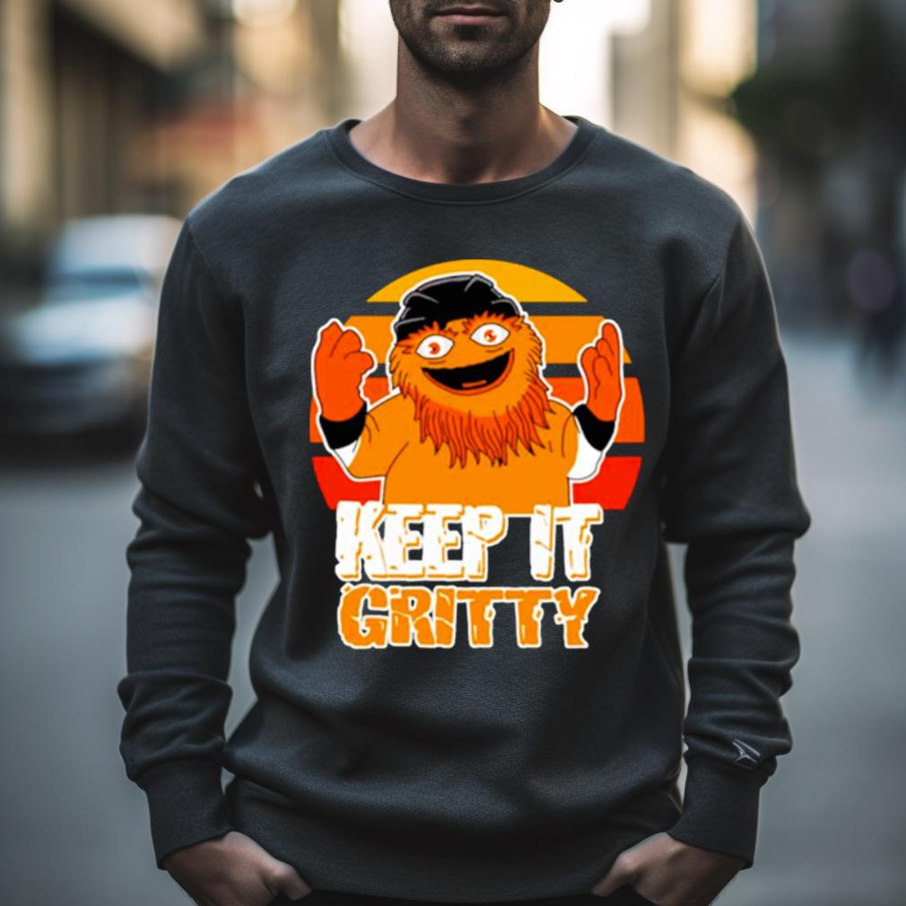 Keep It Gritty Retro Hockey Mascot Vintage Shirt