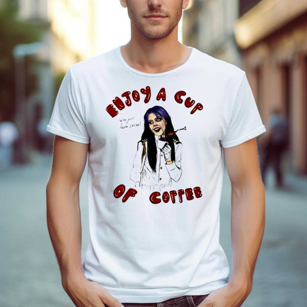 Kim Dracula Enjoy A Cup Of Coffee Shirt