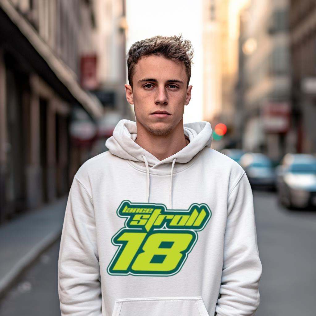 Lance Stroll 18 Green Colored Shirt Lance Stroll 18 Green Colored Shirt