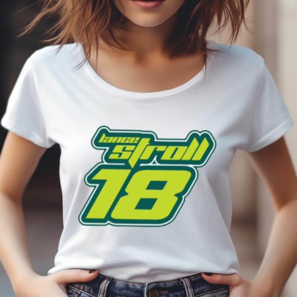 Lance Stroll 18 Green Colored Shirt Lance Stroll 18 Green Colored Shirt