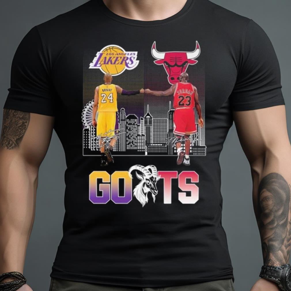 Los Angeles Lakers Kobe Bryant And Chicago Bulls Michael Jordan Goat Signatures 2023 Shirt