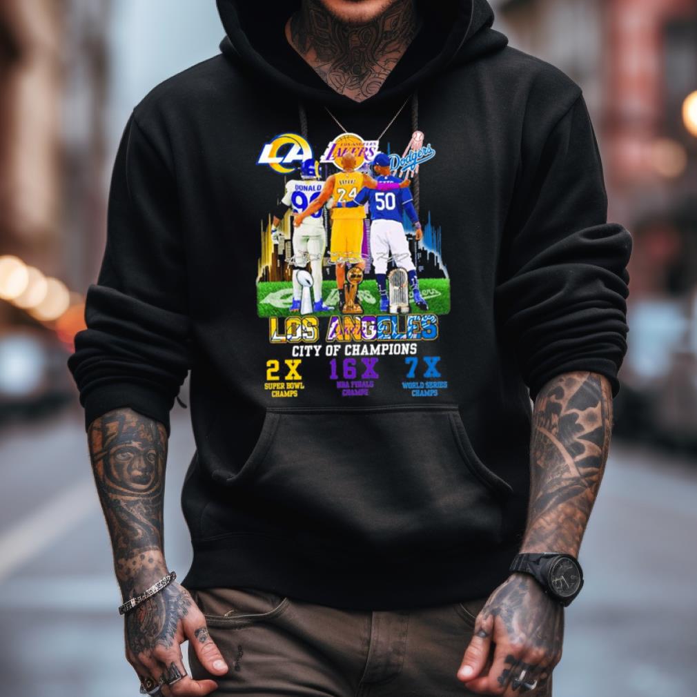 Los Angeles Sports Team Players City Of Champions Signatures Shirt Los Angeles Sports Team Players City Of Champions Signatures Shirt