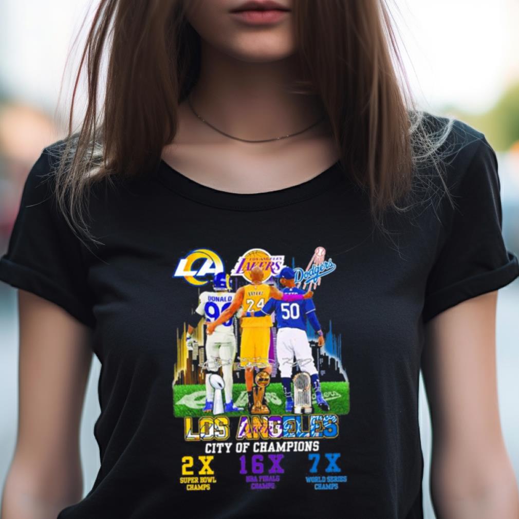 Los Angeles Sports Team Players City Of Champions Signatures Shirt Los Angeles Sports Team Players City Of Champions Signatures Shirt