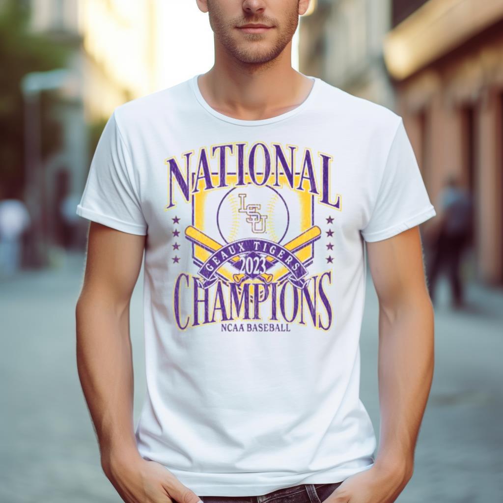 Lsu Tigers 2023 Baseball National Champions Home Plate Shirt