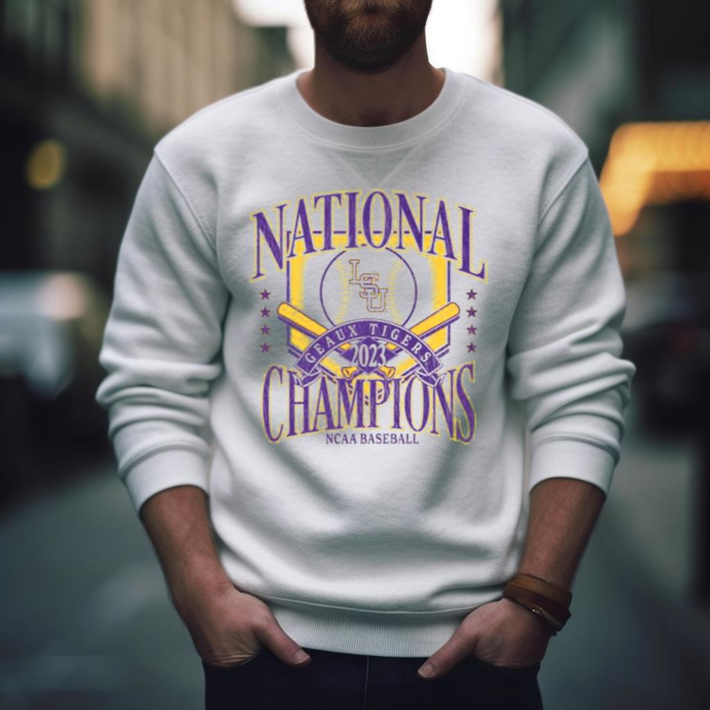 Lsu Tigers 2023 Baseball National Champions Home Plate Shirt