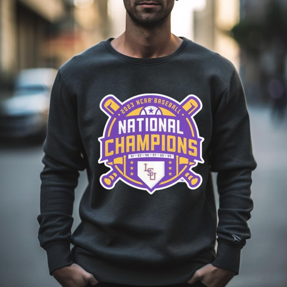 Lsu Tigers Unisex 2023 Ncaa Men’S Baseball College World Series Champions Official Logo T Shirt