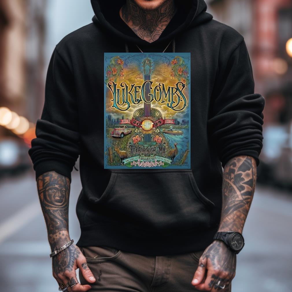 Luke Combs Foxborough Ma July 22 2023 Gillette Stadium Shirt Luke Combs Foxborough Ma July 22 2023 Gillette Stadium Shirt