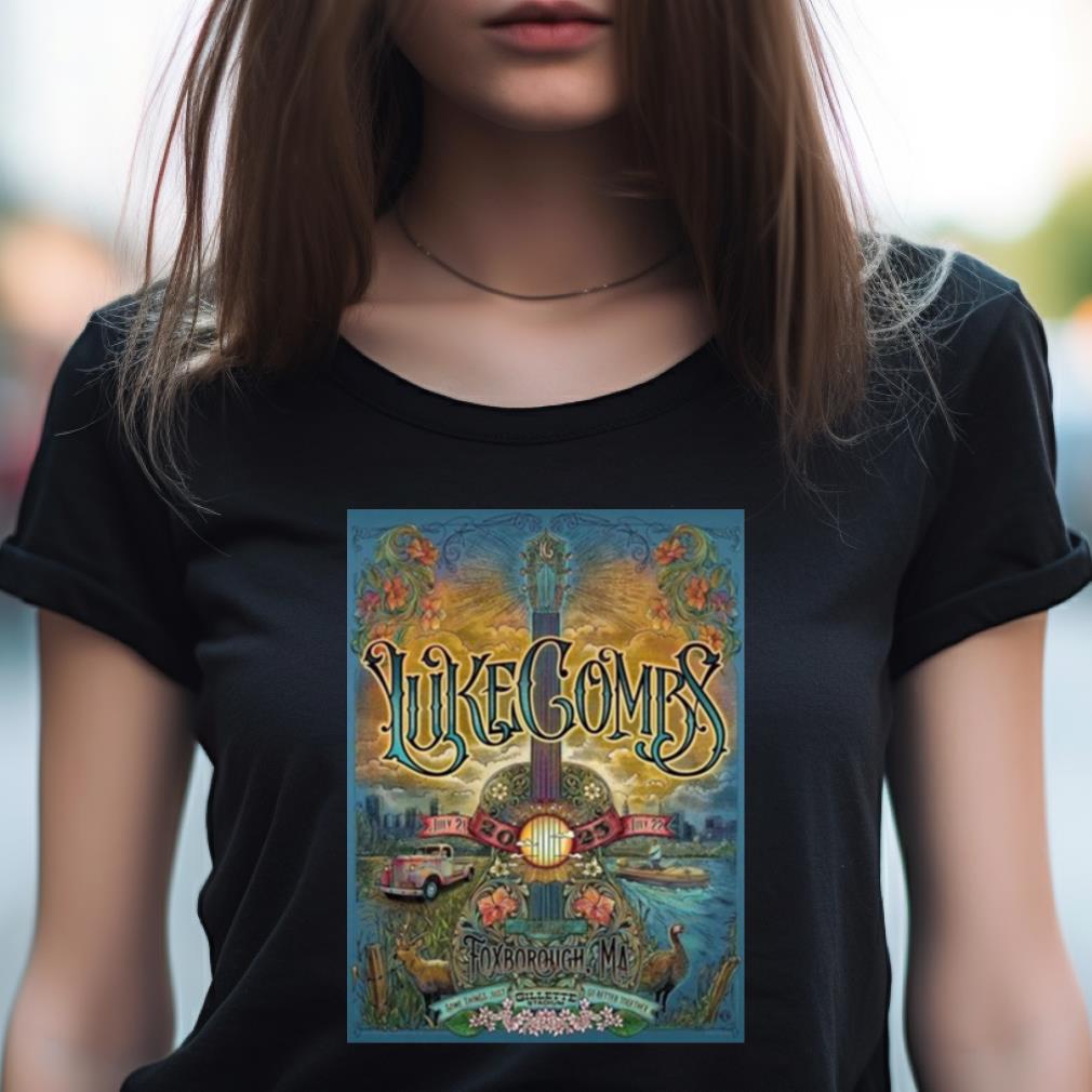 Luke Combs Foxborough Ma July 22 2023 Gillette Stadium Shirt Luke Combs Foxborough Ma July 22 2023 Gillette Stadium Shirt