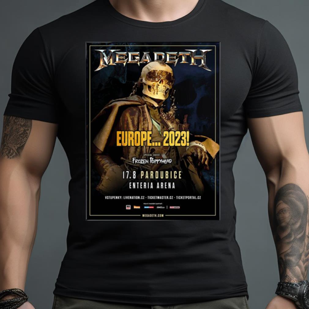 Megadeth Europe Tour 2023 August 17Th 2023 Enteria Arena T Shirt