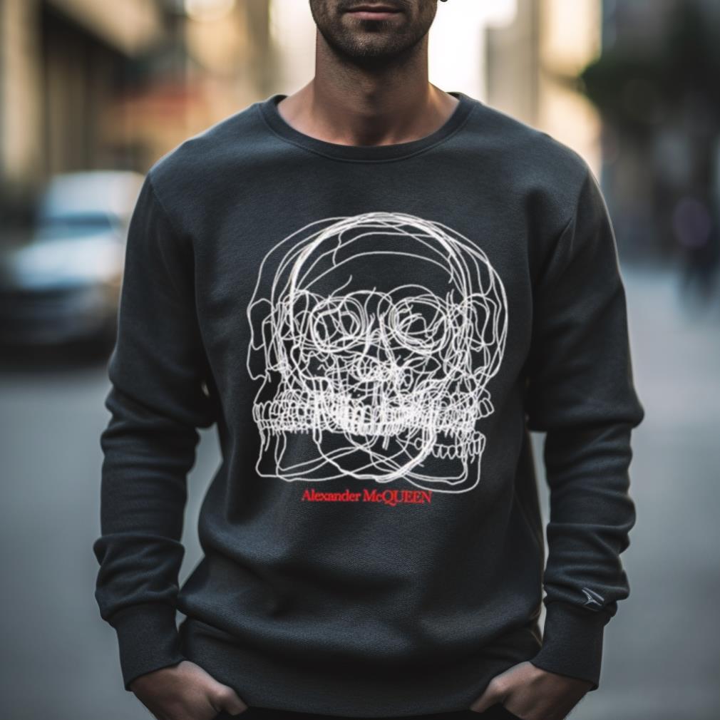 Men’S Sketch Skull Shirt