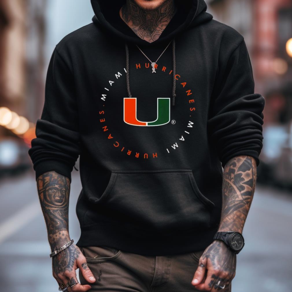 Miami Hurricanes Stripe Up Aeroready Pregame T Shirt Miami Hurricanes Stripe Up Aeroready Pregame T Shirt