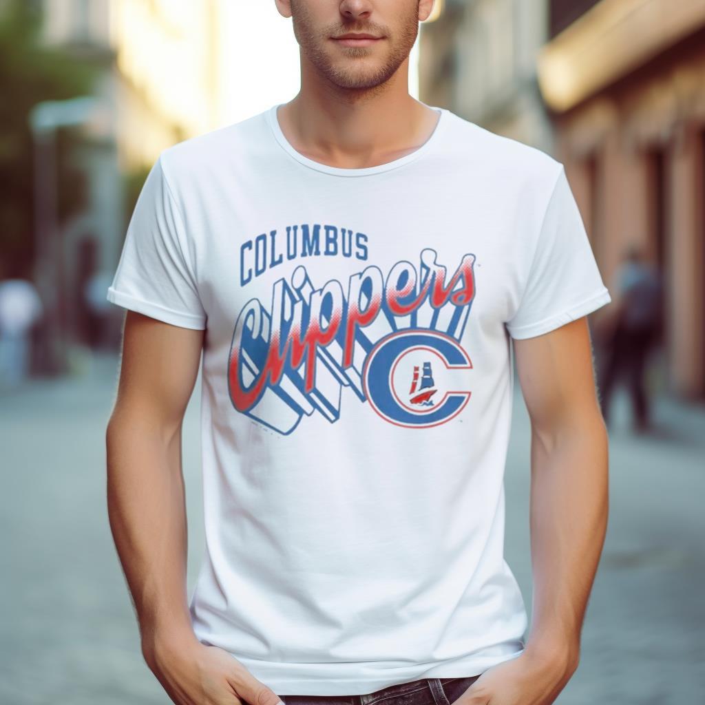 Milb X Columbus Clippers Where I’M From Ash Retro 3 D Logo Tee Shirt