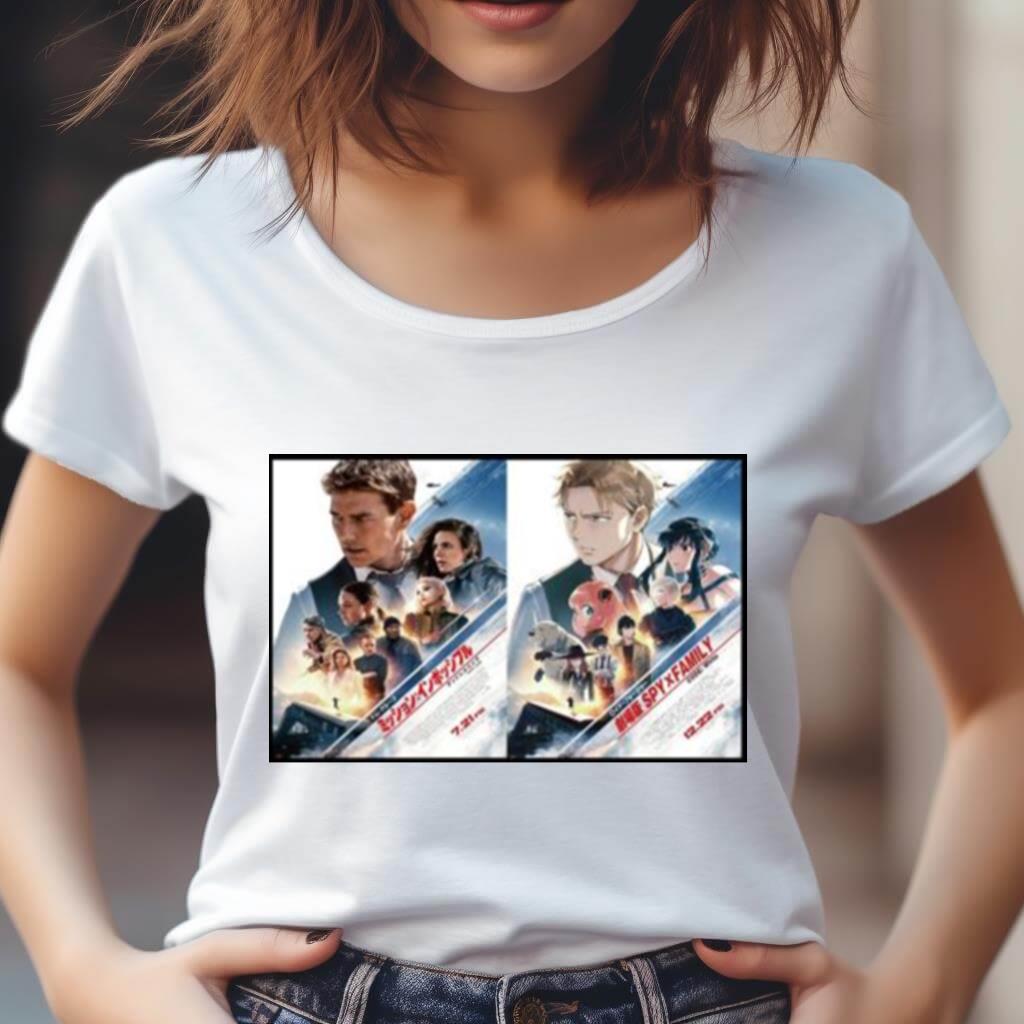 Mission Impossible 7 X Spy X Family Code 2023 Poster Shirt Mission Impossible 7 X Spy X Family Code 2023 Poster Shirt